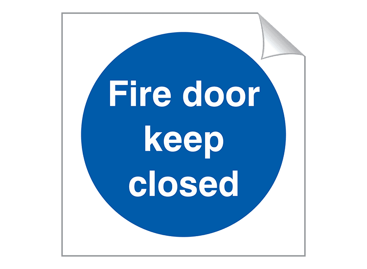 Fire Door Keep Closed - 120 x 120 mm