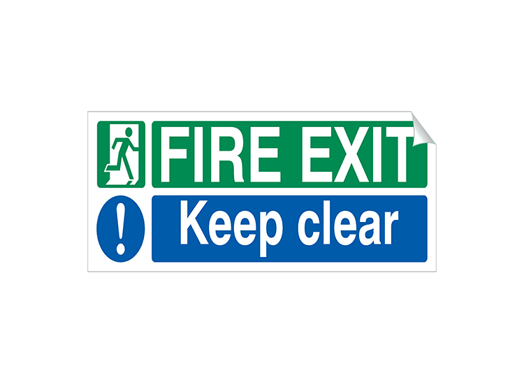 Fire Exit Keep Clear - 450 x 150 mm