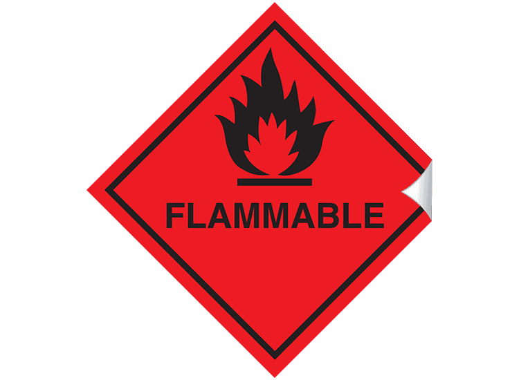 Flammable - 100 x 100 mm