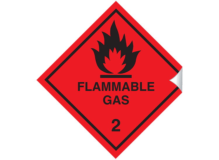 Flammable Gas - 100 x 100 mm