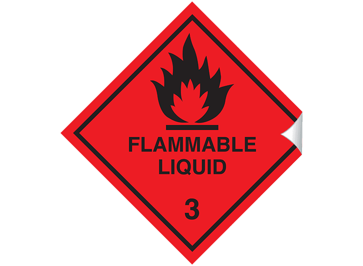 Flammable Liquid - 100 x 100 mm