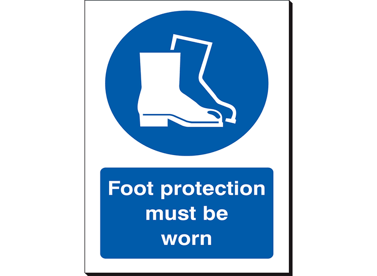 Foot Protection Must Be Worn - 240 x 360 mm