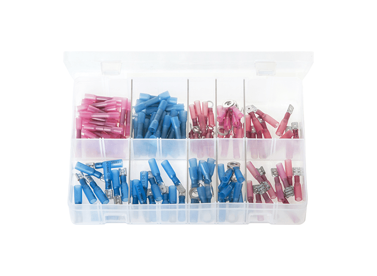 Heat Shrink Terminals, Adhesive Lined - Red &amp; Blue