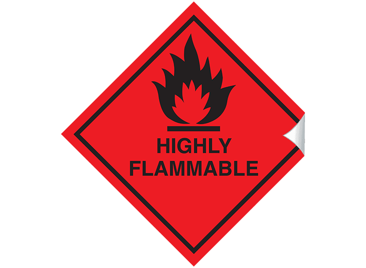 Highly Flammable - 100 x 100 mm