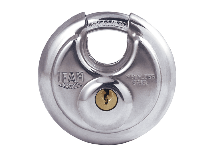 IFAM Circular Discus Padlock - Stainless Steel