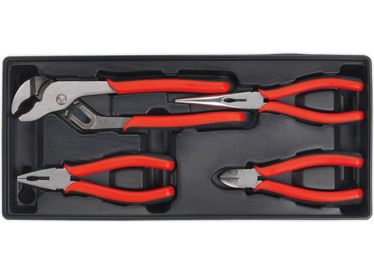 Sealey TBT02 Tool Tray with Pliers Set 4pc