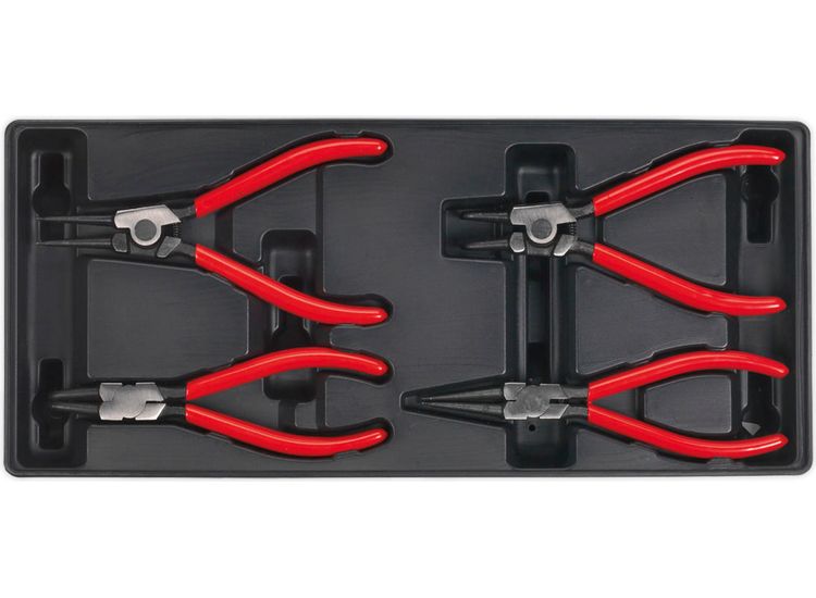 Sealey TBT03 Tool Tray with Circlip Pliers Set 4pc
