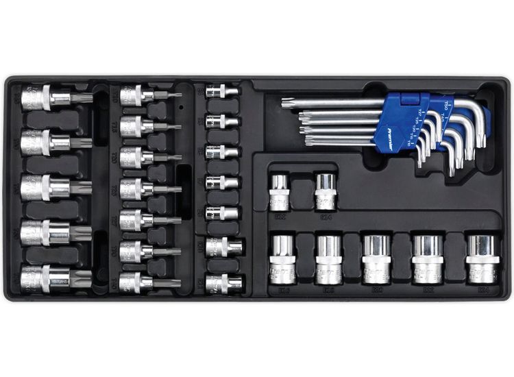 Sealey TBT08 Tool Tray with TRX-Star* Key, Socket Bit &amp; Socket Set 35pc