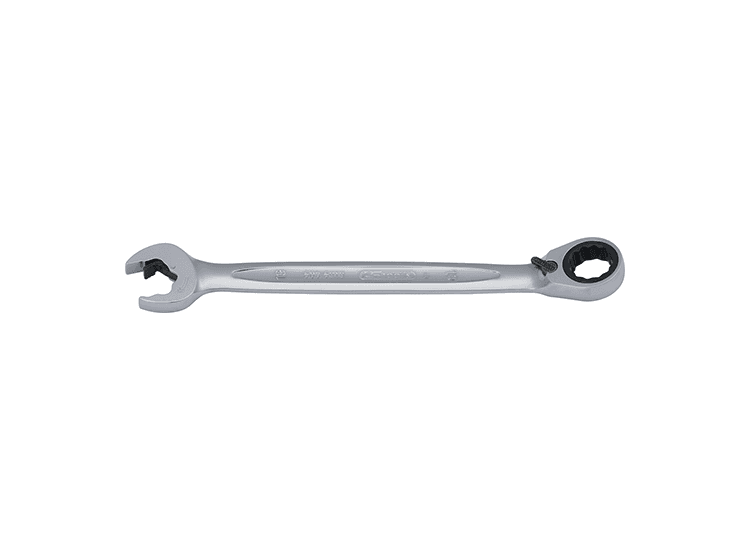 KS TOOLS 'DUO GEARplus<sup>&amp;reg;</sup>' Reversible Ratchet Ring/Open-End Combi Spanners with Open Jaw Ratchet Function