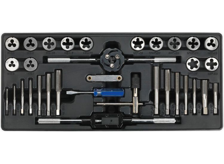 Sealey TBT26 Tool Tray with Tap &amp; Die Set 33pc