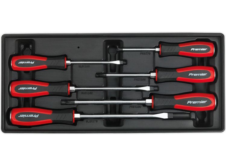 Sealey TBT29 Tool Tray with Hammer-Thru Screwdriver Set 6pc