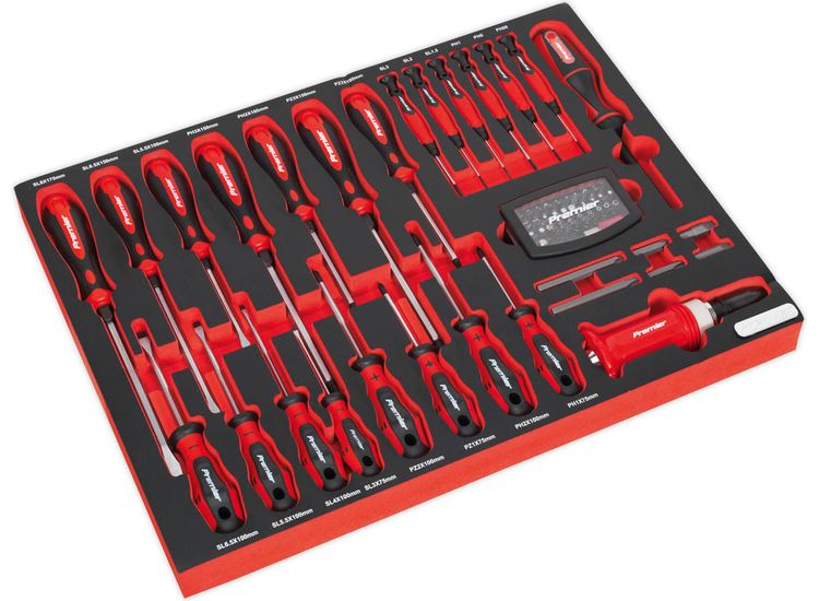 Sealey TBTP04 Tool Tray with Screwdriver Set 72pc