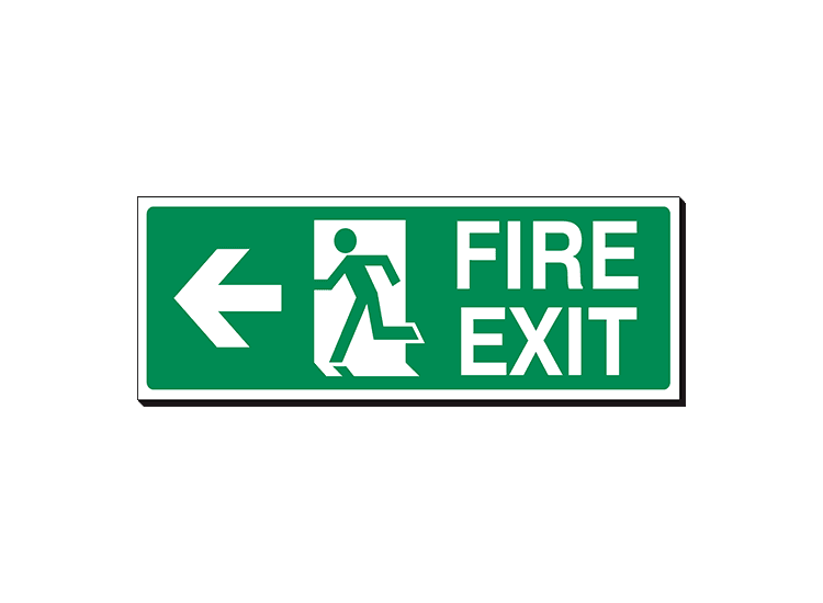 Left Arrow - Fire Exit - 360 x 120 mm