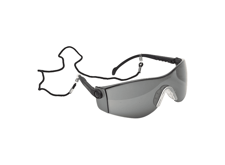 Lightweight Wraparound Safety Spectacles with Safety Cord