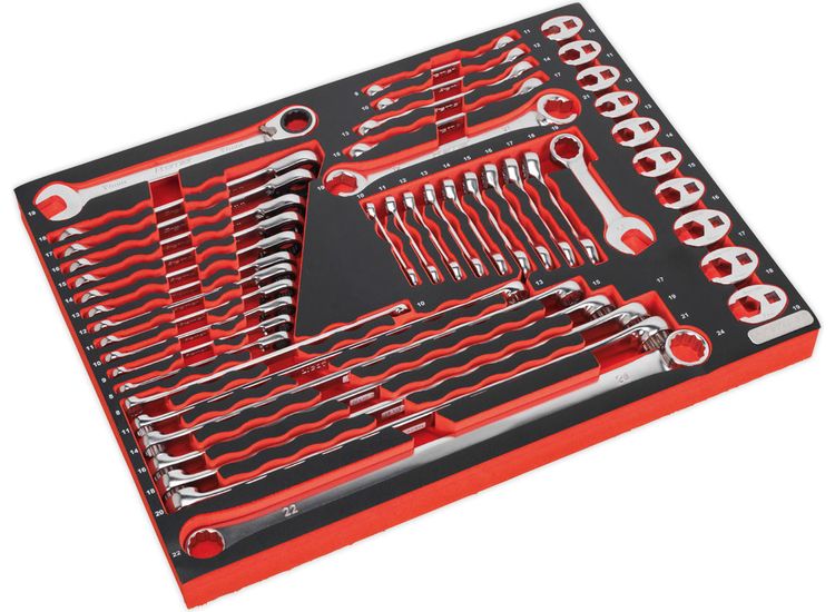Sealey TBTP11 Tool Tray with Specialised Spanner Set 44pc