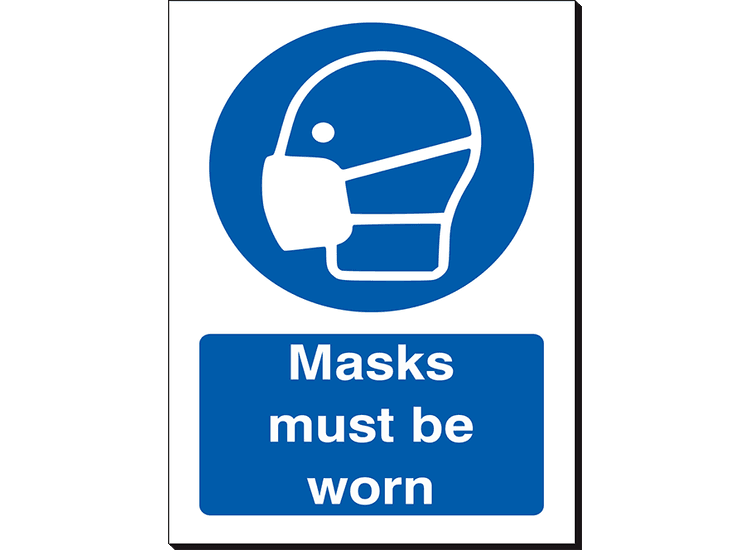 Masks Must Be Worn - 240 x 360 mm