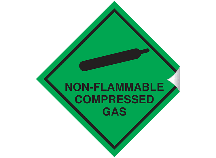 Non-Flammable Compressed Gas - 100 x 100 mm