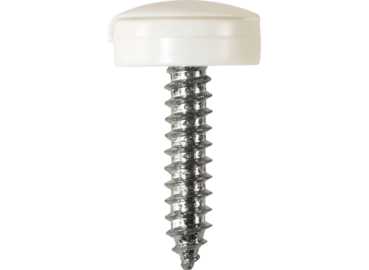 Number Plate Fasteners - Self-Tappers with Hinged Caps