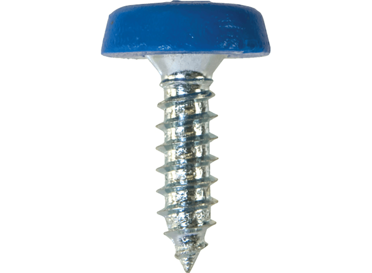 Number Plate Fasteners - Self-Tappers with Plastic Head - Short