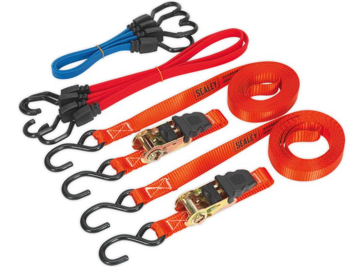 Sealey TD285SBD Tie Down &amp; Bungee Cord Set 6pc
