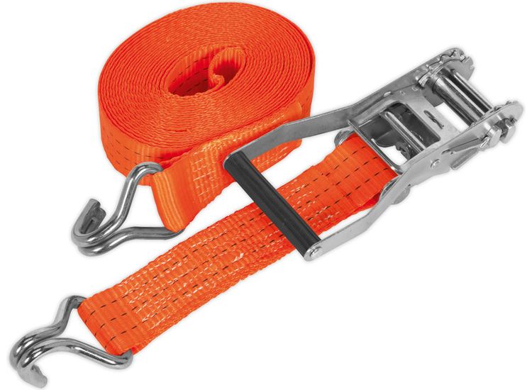 Sealey TD3008J Ratchet Tie Down 50mm x 8m Polyester Webbing 3000kg Load Test