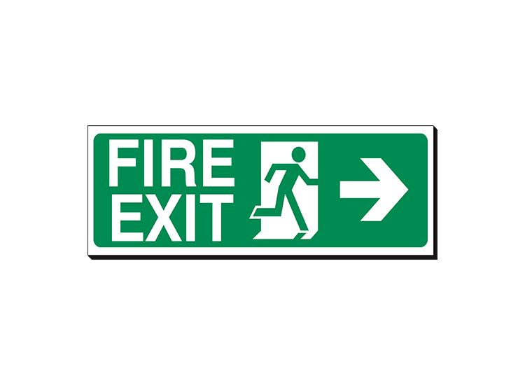 Right Arrow - Fire Exit - 360 x 120 mm