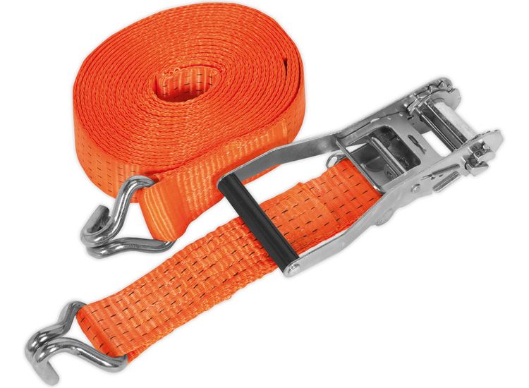 Sealey TD5006J Ratchet Tie Down 50mm x 6m Polyester Webbing 5000kg Load Test