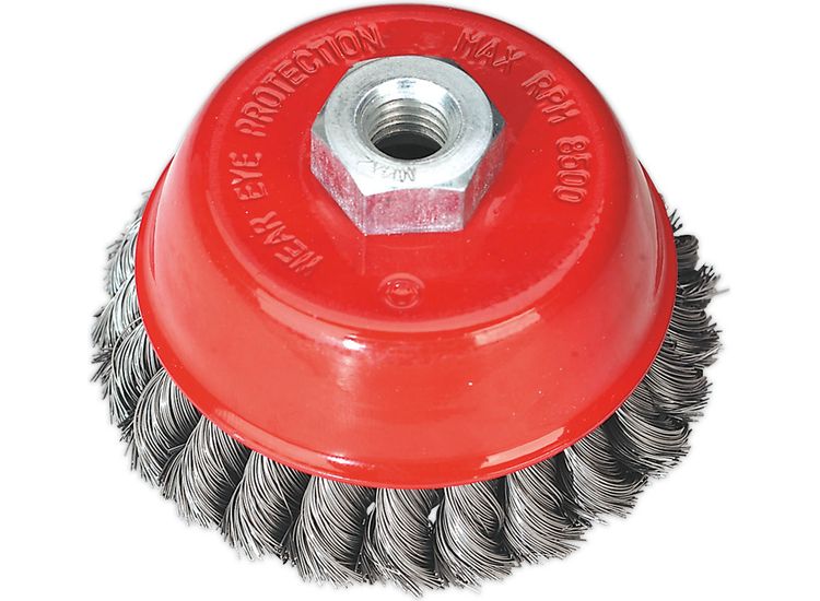 Sealey TKCB100 Twist Knot Wire Cup Brush &amp;#8709;100mm M14 x 2mm