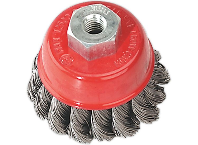 Sealey TKCB65 Twist Knot Wire Cup Brush &amp;#8709;65mm M10 x 1.5mm