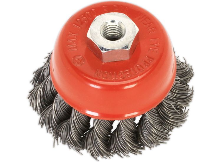 Sealey TKCB651 Twist Knot Wire Cup Brush &amp;#8709;65mm M14 x 2mm