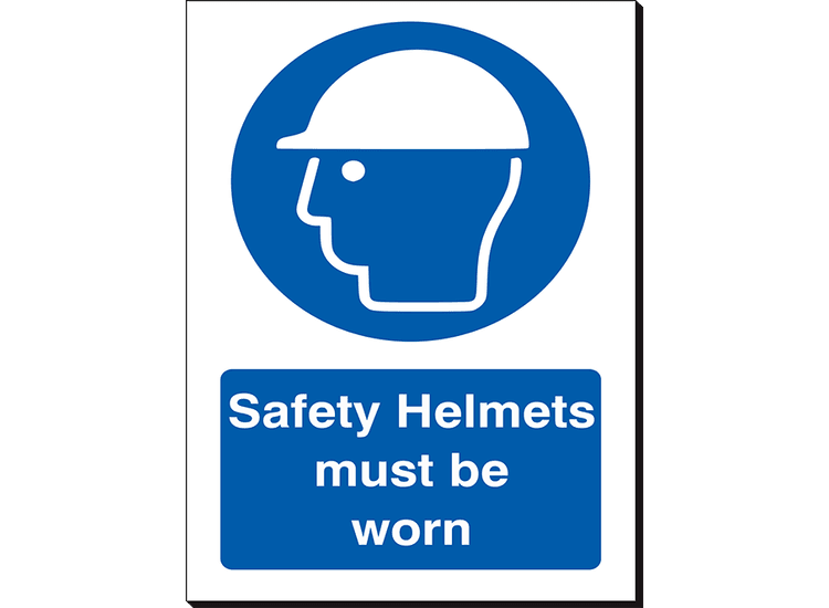 Safety Helmets Must Be Worn - 240 x 360 mm