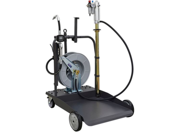 Sealey AK4562D Oil Dispensing System Air Operated with 10m Retractable Hose Reel