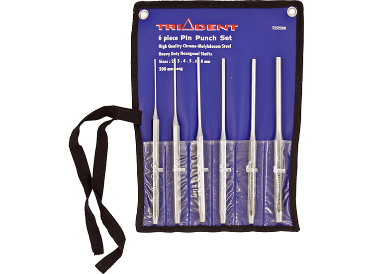 TRIDENT Long Pin Punch Set - Metric Sizes