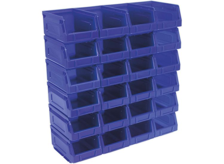 Sealey TPS224B Plastic Storage Bin 105 x 165 x 85mm - Blue Pack of 24