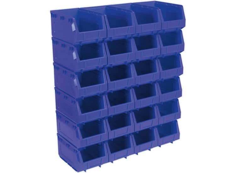 Sealey TPS324B Plastic Storage Bin 150 x 240 x 130mm - Blue Pack of 24