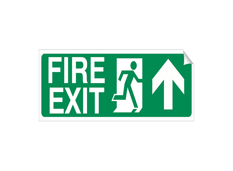 Up Arrow - Fire Exit - 450 x 150 mm