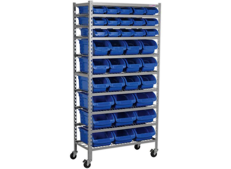 Sealey TPS36 Mobile Bin Storage System 36 Bins