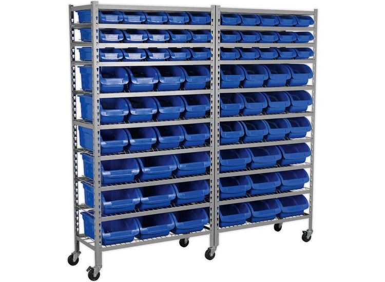 Sealey TPS72 Mobile Bin Storage System 72 Bins