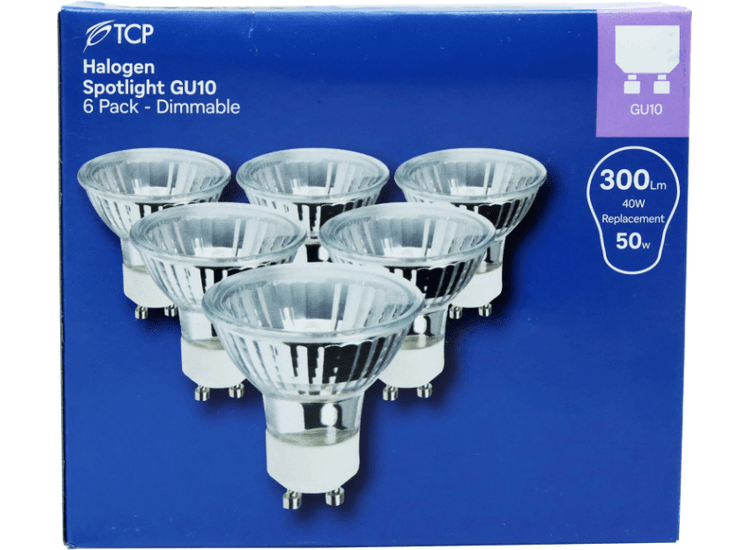 TCP Halogen Spotlight Bulbs Gu10 Dimm 50w