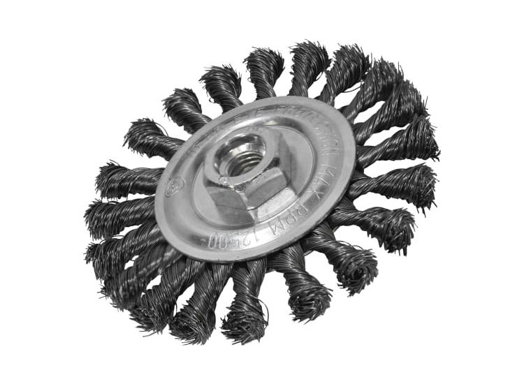 Faithfull Circular Wire Brush 115 x 12mm M14x2 Bore, 0.35mm Wire