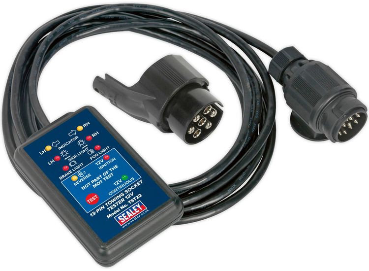 Sealey TST22 Towing Socket Tester 13-Pin 12V - MOT Approved