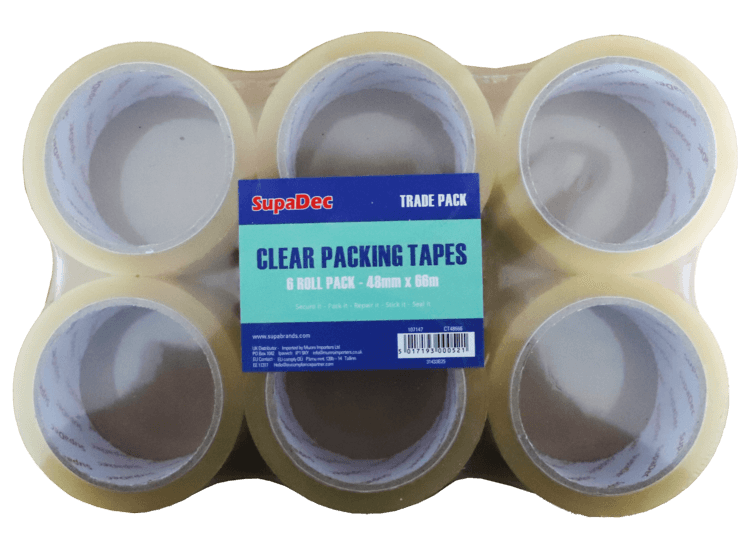 SupaDec CT48666 Clear Tape 48mm X 66mtr