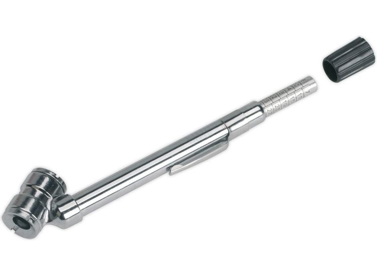 Sealey TSTPG8 Universal Deluxe Tyre Pressure Gauge with Pocket Clip 6-50psi