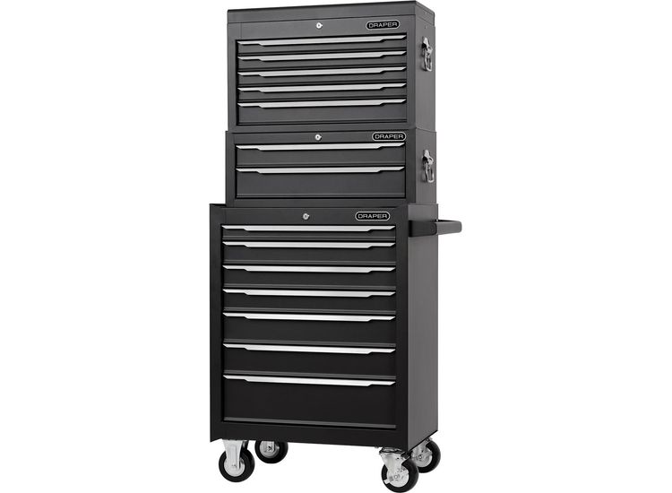 Draper 29455 Combined Roller Cabinet, Mid Tool Chest and Tool Chest, 14 Drawers, 26"