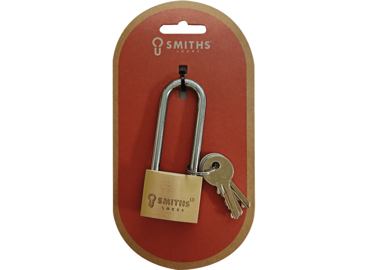 SMITHS SMT364 Brass Padlock Long Shackle