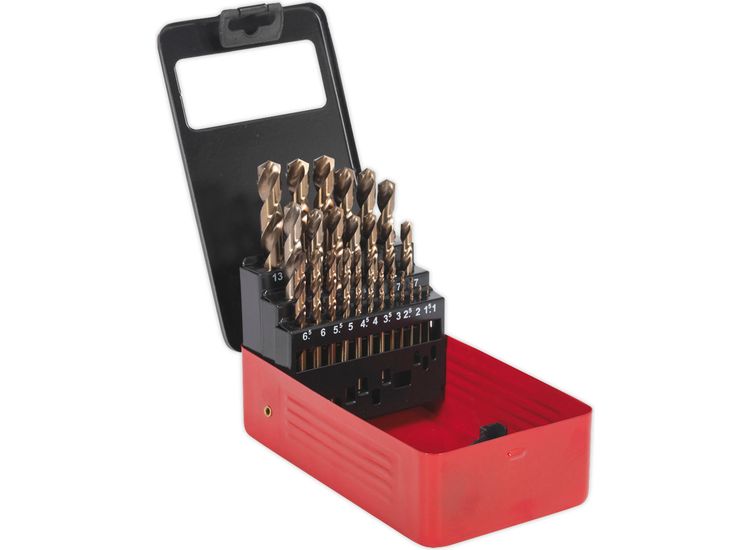 Sealey AK4702 HSS Cobalt Split Point Fully Ground Drill Bit Set 25pc Metric