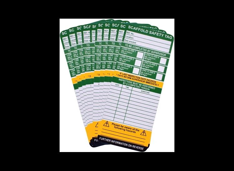 Scan Scaffold Tag Inserts Pack Of 10