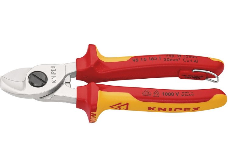 Draper 26122 KNIPEX 95 16 165 T BK VDE Cable Shears, 165mm