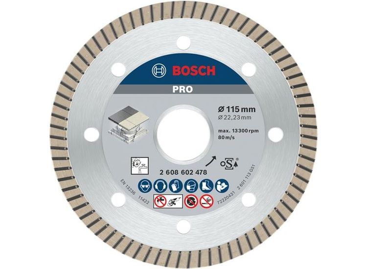 Bosch Powertool Accessories PRO Ceramic Diamond Cutting Disc 115 x 22.23mm