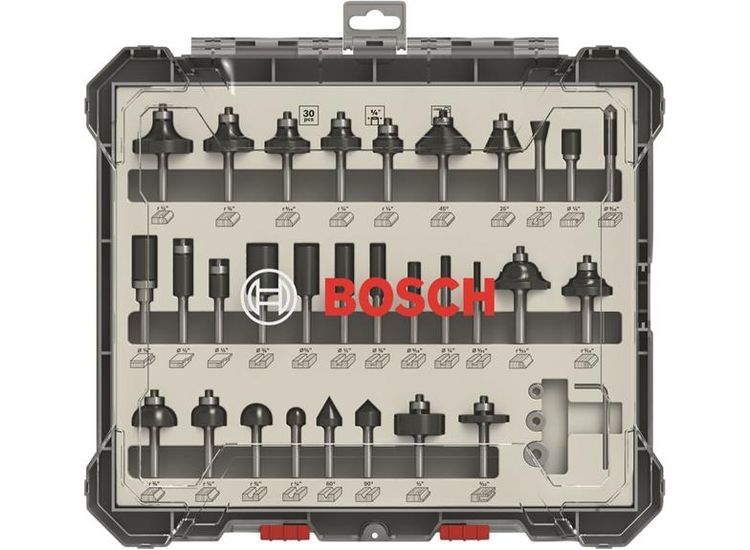 Bosch Powertool Accessories PRO Router Bit Mixed Set, 30 Piece